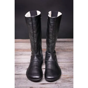 Dámská zimní obuv Be Lenka barefoot kozačky Winter Long - Black Velikost: 38