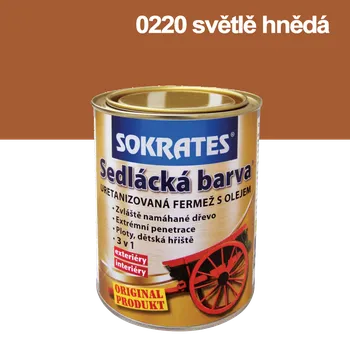 Lak na dřevo SOKRATES Sedlácká barva 0220 světle hnědá 0,7 kg