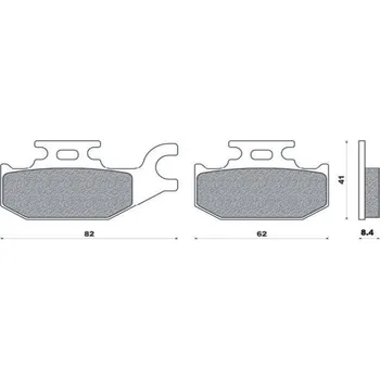 Brzdový komplet Brenta FT3109 zadní origanické brzdové destičky na motorku SUZUKI ATV LT-A 450 rok 2007