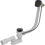 ALCADRAIN Sifon vanový automat s napouštěním přepadem, černá-mat (A564BLACK)