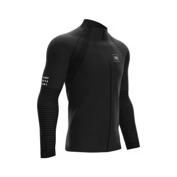 Pánská mikina COMPRESSPORT SEAMLESS ZIP SWEATSHIRT black XL mikina + DÁREK DLE VÝBĚRU!