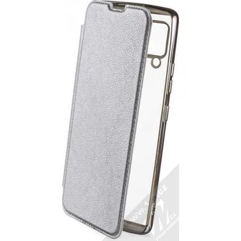 Pouzdro na mobilní telefon 1Mcz Electro Book flipové pouzdro pro Samsung Galaxy A42 5G stříbrná (silver)