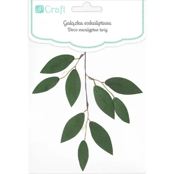 umělá květina DP Craft Dekorativní eukalyptová větvičkadlouhé listy 30cm