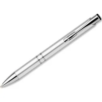 Kuličkové pero BETA stříbrné plastové, 1 ks