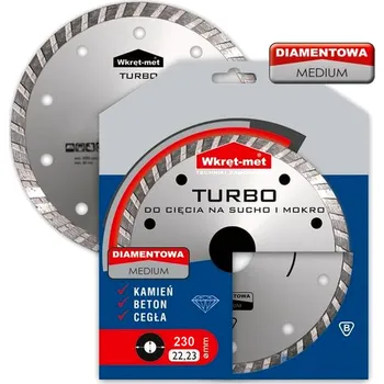 Řezný kotouč Diamantový řezný kotouč TURBO MEDIUM 230 x 22,23 mm na kámen, beton, cihlu
