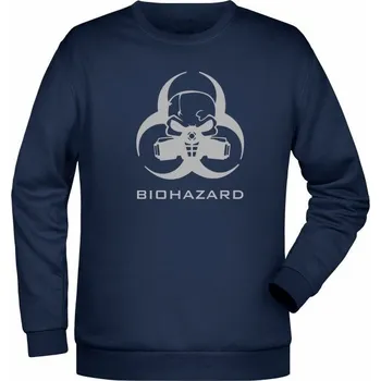 Pánská mikina Mikina Biohazard - námořní modrá