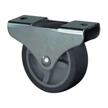 Pojezdové kolečko Nábytkové pryžové kolečko pevné s plotničkou, průměr 50 mm, nosnost 50 kg - E51.050