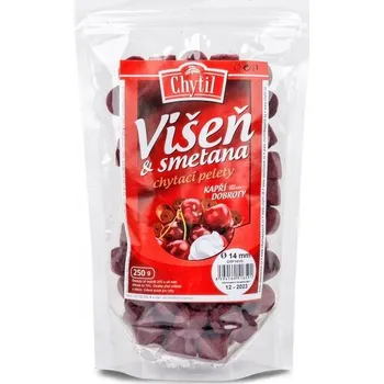 Nástraha Chytil Chytací Pelety S Dírkou 250 g - Příchuť Višeň/Smetana - Průměr 20 mm