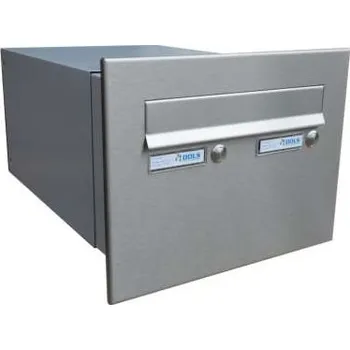 Poštovní schránka DOLS Poštovní schránka B-242 do sloupku + čelní deska s 2x zvonkem NEREZ