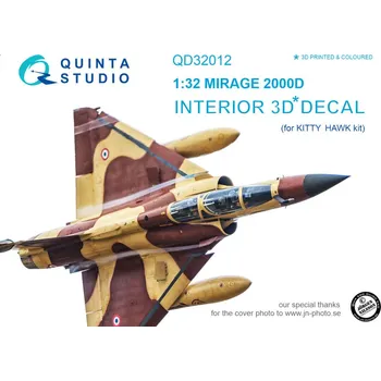 Plastikový model Quinta studio 1/32 Mirage 2000D 3D-Print&colour Inter.(KITTYH)