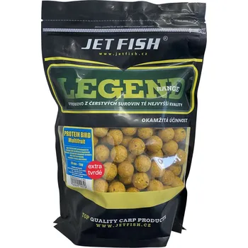 Boilies Jet Fish Extra Tvrdé Boilie Legend Range Protein Bird Multifruit 250 g-30 mm