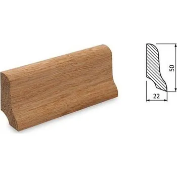 Podlahová lišta NOVÁK Podlahová - soklová lišta 50x22 dub surový DU5022
