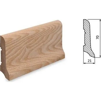 Podlahová lišta NOVÁK Podlahová - soklová lišta 70x21 jasan surový JA7021