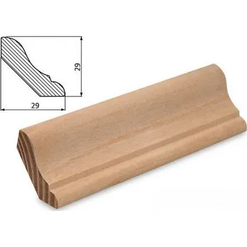 soklová lišta NOVÁK Podlahová - soklová lišta 29x29 jasan surový JA2929