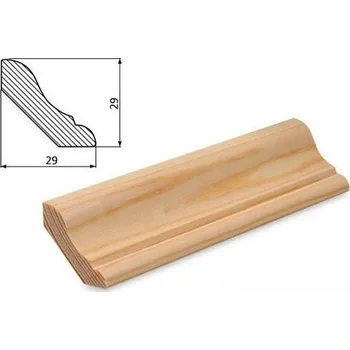 soklová lišta NOVÁK Podlahová - soklová lišta 29x29 borovice surová BO2929