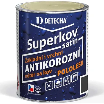 barva na kov Superkov Satin hnědý čokoláda RAL 8017 pololesk 0,8 kg