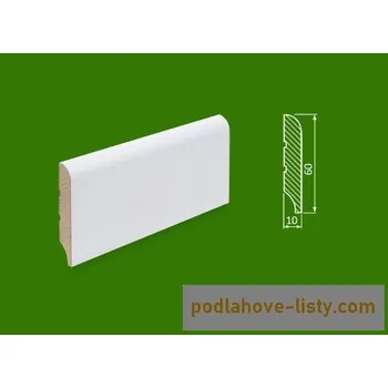 soklová lišta NOVÁK Podlahová - soklová lišta 60x10R10Plus MDF bílá RAL9003 WD11PLUS