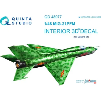 Plastikový model Quinta studio 1/48 MiG-21 PFM 3D-Print&colour Interior (EDU)