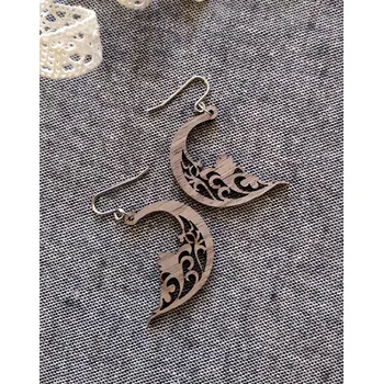 Náušnice art-wood.cz Dřevěné náušnice - Kouzlo orientu