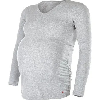 Dámské tričko BARIDI wear Tričko těhotenské DR tenké Outlast® - šedý melír Velikost oblečení: L