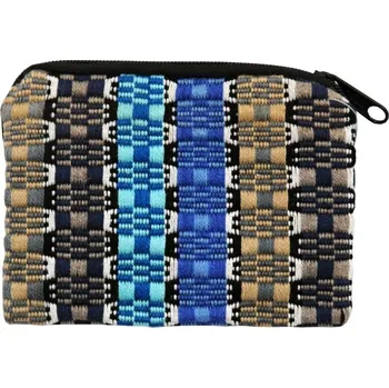 Peněženka Bavlněná peněženka na drobné mince tkaná 10 x 8 cm G