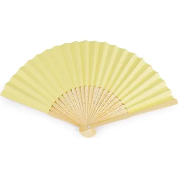 Vějíř papírový k domalování 21x36 cm, barva 10 žlutá světlá