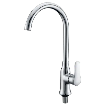 Vodovodní baterie Stojánkový dřezový pákový ventil na jednu vodu, CHROM