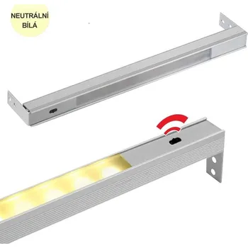 LED lišta LED21 LED svítidlo POLARUS s čidlem pro zásuvky, NEUTRÁLNÍ BÍLÁ 864mm POLP-864-NU-01W