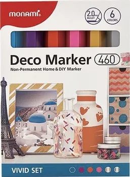 Monami Deco Marker 460 Vivid Set 2 mm 6 ks