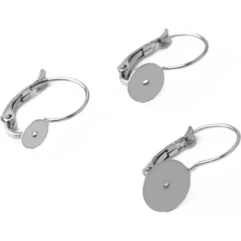 Šperk Mechanická náušnice s ploškou výběr ze 3 velikostí chirurgická ocel - Velikost plošky 6mm MO 045