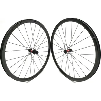 Zapletené kolo PanchoWheels by BikePart 1314g Karbonová plášťová disková zapletená kola PANCHOWHEELS RUSH 30 GSF, náboje DT 240s EXP Straightpull Road, Sapim CX Ray Typ ořechu: HG Shimano/SRAM