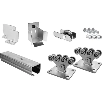 Pohon brány KIT ENZO SZ 02 - sada pro posuvnou samonosnou bránu do 4,5 m průjezdní šířky a 450 kg s pozinkovanou šínou