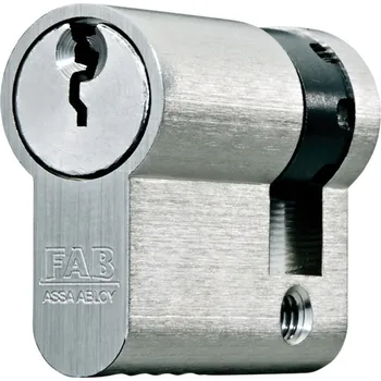 Vložka do dveří FAB Vložka 201RSGDZNm/52+10 Nikl mat - půlvložka, 3klíče