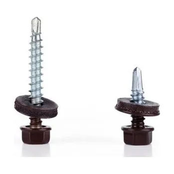 Střecha Farmářský šroub s PZ podložkou 4,8 x 35 mm barevné - RAL 7016 antracit