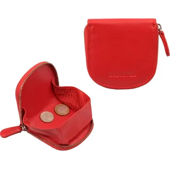 Peněženka Old River Peněženka na drobné kožená podkova se zipem červená 9117