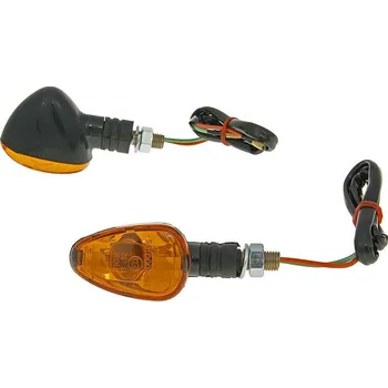 Směrový světlomet Vparts Sada blinkrů M10 černá Doozy oranžové, krátký VC20112