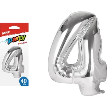 Balónek Balónek č. 4 nafukovací fóliový 40 cm