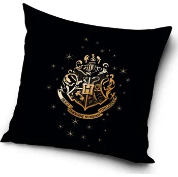 Dekorativní polštářek Carbotex Harry Potter Zlatý erb 40 x 40 cm