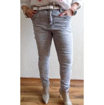 Dámské džíny Dámské džíny Jewelly šedé