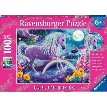 Puzzle Ravensburger Zářící jednorožec 100 dílků