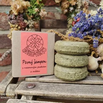 Šampon Pevný šampón s neemovým pudrem a mátou 65g