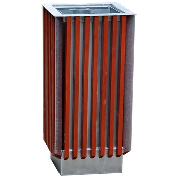 Odpadkový koš Venkovní odpadkový koš dřevěný 65l zinkovaný