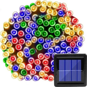 Vánoční dekorace Solar 220/22 Solární vánoční řetěz - RGB, 200LED/22Metrů (Solární barevný řetěz vánoční 22 metrů)