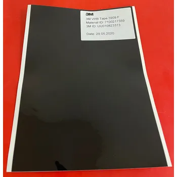 Výstražná páska 3M 5909F VHB páska 3M, arch 210x300 mm, tloušťka 0,30 mm, černá
