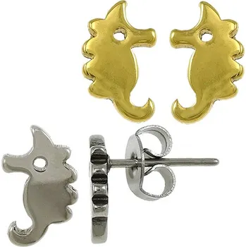 Souprava šperků Pusety mořský koník z chirurgické oceli - Povrchová úprava Bez galvanizace VL 033