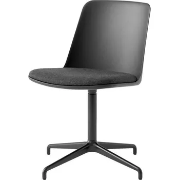 &Tradition Kancelářská židle Rely HW12, black/black/Re-Wool 198