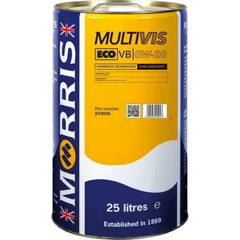 Motorový olej Morris Multivis ECO VB 0W-20, lehkoběžný, plně syntetický motorový olej, 25l (Morris Lubricants - Made in UK)