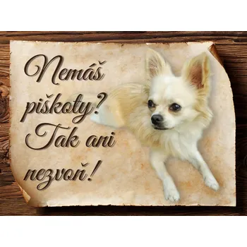 Plechová cedule 9006 Cedulka na zakázku 15x11 - Nemáš piškoty.
