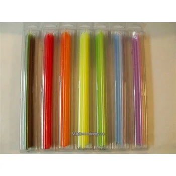 Svíčka Ozdobná svíčka Sakura 8mm, délka 290mm, balení 6 ks, modrá