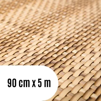Příslušenství pro plot Progresja Zástěna na balkon ratanová, výška 90 cm - balení 5 m, barva žíhaná přírodní/hnědá RD08